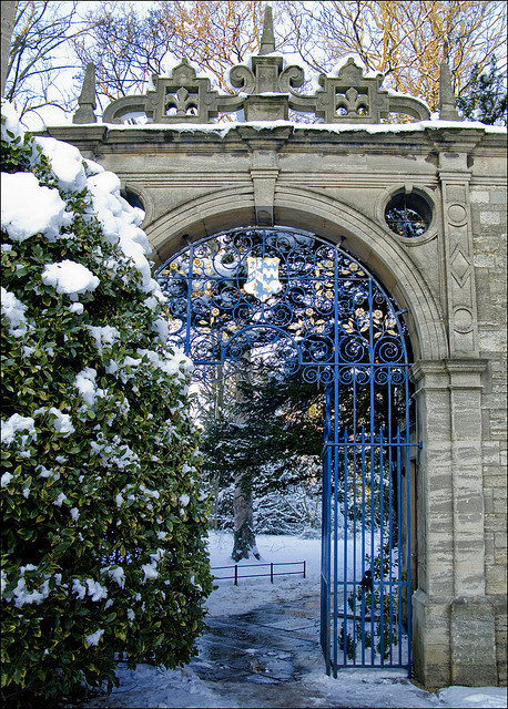Frosty Gate, Oxford University, England