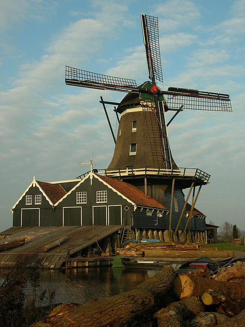 by dfriasruiz on Flickr.Windmill De Rat in IJlst, Friesland, The Netherlands.