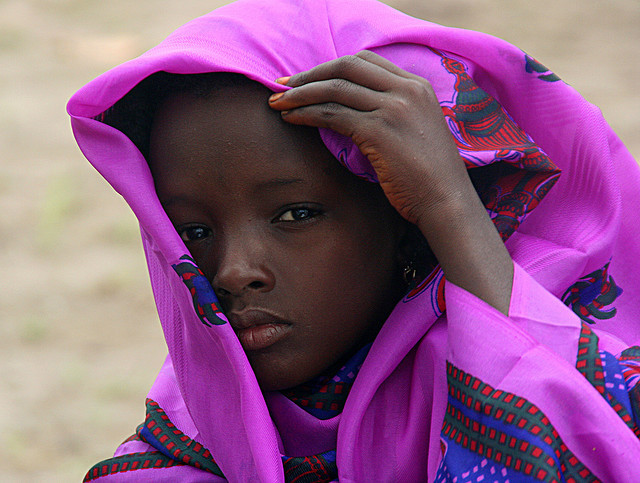 by Nate33 on Flickr.Sadness in the eyes of a young refugee child from Central African Republic.