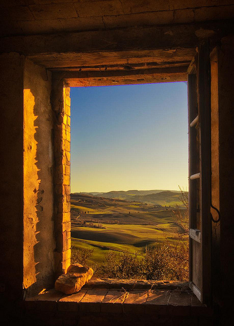 Sunset Window, Tuscany, Italy