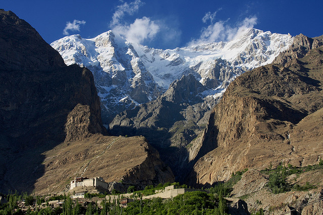 Baltit Fort guards the entrance to the glacier, Hunza Valley, Pakistan