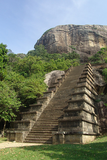 Staircase at Yapahuwa Temple, Sri Lanka