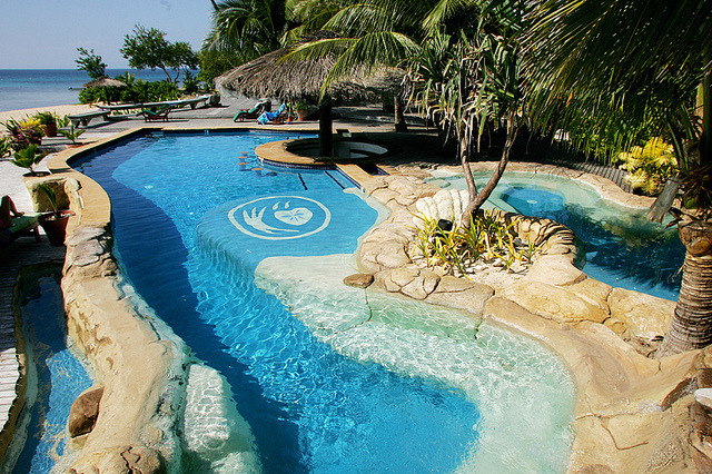 Paradise pool at Tavarua Island Resort, Fiji