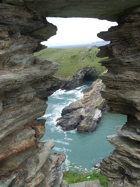 View from Tintagel Castle in Cornwall, England