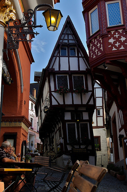 Lovely streets of Bernkastel-Kues in Rhineland-Palatinate, Germany