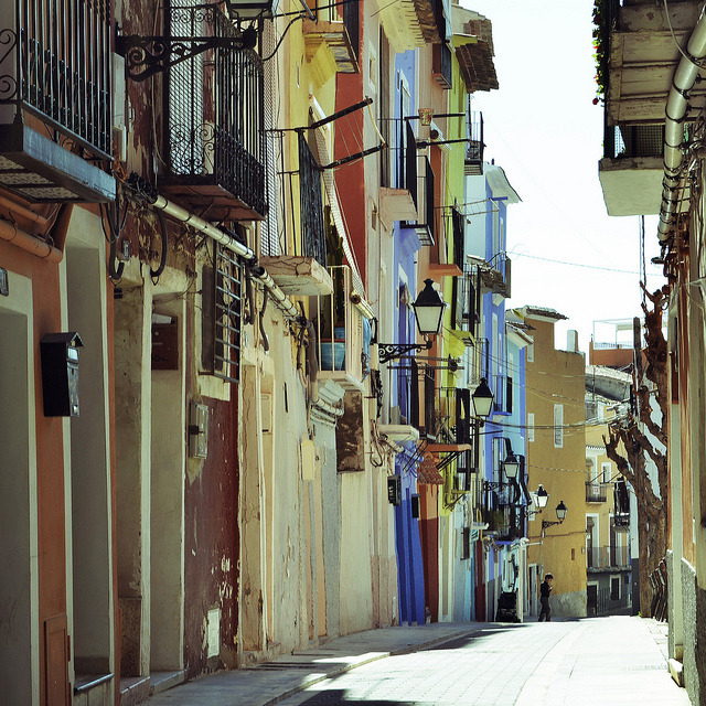 Una calle de muchos colores, Villajoyosa, Spain