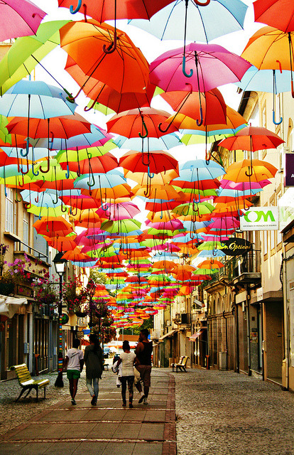 The umbrellas of Agueda, Portugal