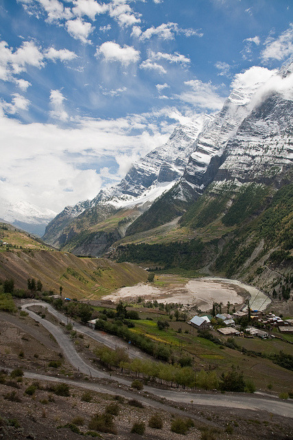 Manali-Leh road in Lahaul Valley, Himachal Pradesh, India