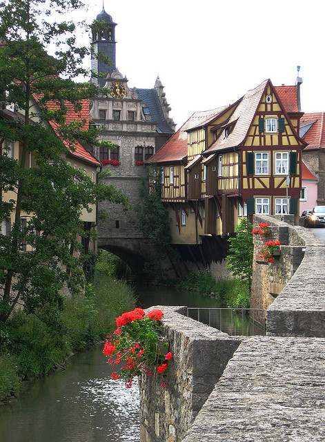 Picturesque bavarian town of Marktbreit / Germany